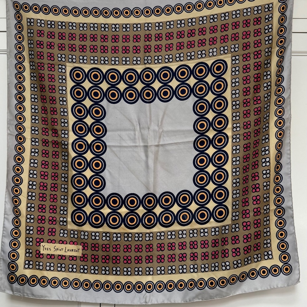 Vintage Yves Saint Laurent Silk Scarf